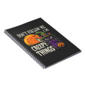 Gruselige Dinge Halloween Katze Hexe Design_1 Notizblock (Rechte Seite)