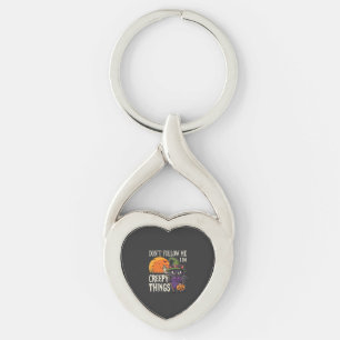 Gruselige Dinge Halloween Katze Hexe Design_1 Schlüsselanhänger