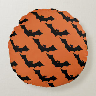 Gruselige Fledermaus Halloween-Dekoration Rundes Kissen