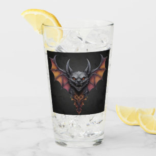 Gruselige Fledermaus-Tinte-Zeichnung, Glas