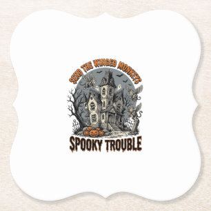 Gruselige geflügelte Affen Halloween-Shirt_1 Untersetzer