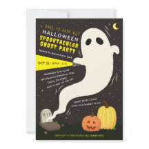 Gruselige Geister-Halloween-Party-Einladung