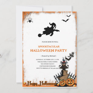 Gruselige Geister-Halloween-Party-Einladung Einladung