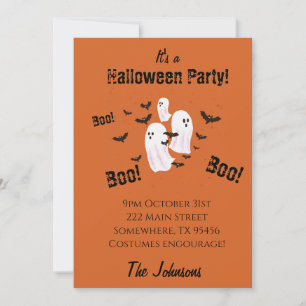 Gruselige Geisterkinder Halloween-Party-Einladung  Einladung