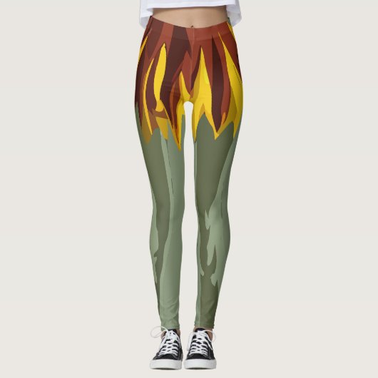 Gruselige Gothic Cheer Art Leggings (Vorderseite)