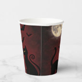 Gruselige Gothic-Halloween-Mond-Fledermäuse Pappbecher (Rechts)