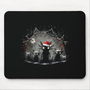 Gruselige Gothic-Weihnachts-Axolotl-Ästhetik-Horro Mousepad