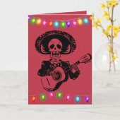 GRUSELIGE GOTHIC WEIHNACHTSKARTEN KARTE (Gelbe Blume)