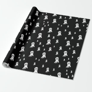 Gruselige gothische Geisterillustration Geschenkpapier
