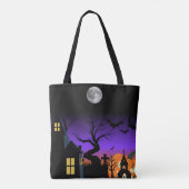 Gruselige Halloween-Einkaufstasche Tasche (Rückseite)