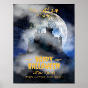 Gruselige Halloween-Einladung, Boo Halloween-Party Poster
