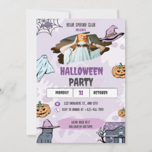 Gruselige Halloween-Einladung, Halloween-Party  Einladung