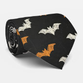 Gruselige Halloween-Fledermäuse Krawatte (Gerollt)