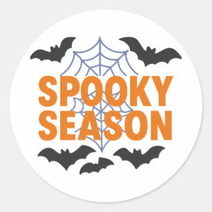 Gruselige Halloween-Fledermäuse-Webseite Runder Aufkleber