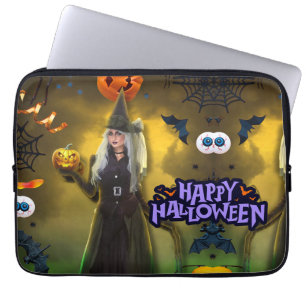 Gruselige Halloween-Geburtstagseinladung Laptopschutzhülle
