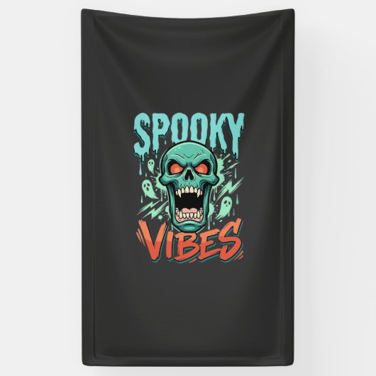 Gruselige Halloween-Geist-Schädel-Design_1 Banner (Vertikal)