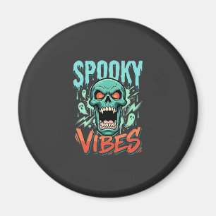 Gruselige Halloween-Geister-Totenkopf-Design_1 Magnet
