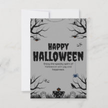 Gruselige Halloween-Grußkarte | Cute & Lustige Hal