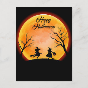 Gruselige Halloween-Grußkarte Postkarte