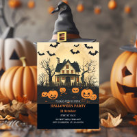 Gruselige Halloween-Haus bei Nacht-Party