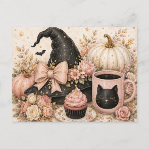 Gruselige Halloween-Herbst-Postkarte Postkarte