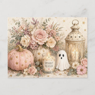 Gruselige Halloween-Herbst-Postkarte Postkarte