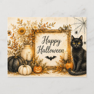 Gruselige Halloween-Herbst-Postkarte Postkarte