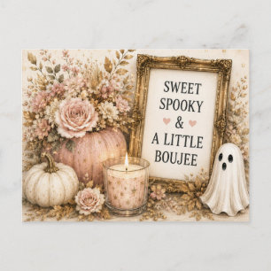 Gruselige Halloween-Herbst-Postkarte Postkarte