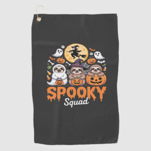 Gruselige Halloween-Hexe Lustige Horror-Faultiere Golfhandtuch