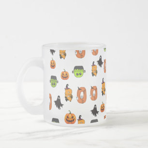 Gruselige Halloween-Hexe, Spukhaus, Mond Mattglastasse