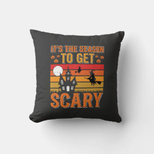 Gruselige Halloween-Hexen-Spookhaus-Design_1 Kissen