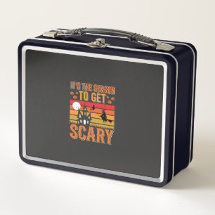 Gruselige Halloween-Hexen-Spookshaus-Design_1 Metall Brotdose