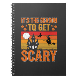 Gruselige Halloween-Hexen-Spookshaus-Design_1 Notizblock