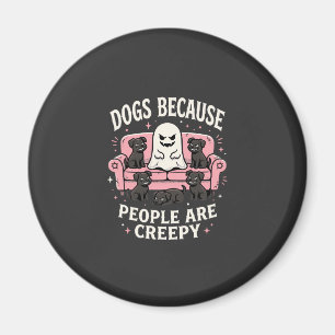 Gruselige Halloween-Hunde, weil Menschen gruselig  Magnet