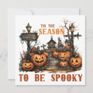 Gruselige Halloween-Karte