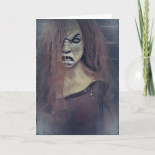 Gruselige Halloween-Karte Karte