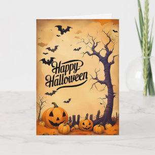 Gruselige Halloween-Karte Karte