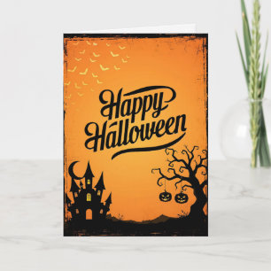 Gruselige Halloween-Karte Karte