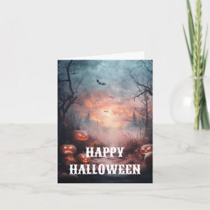 Gruselige Halloween-Karte Karte