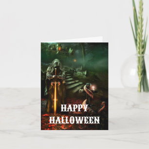 Gruselige Halloween-Karte Karte