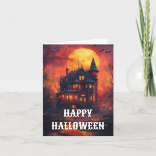 Gruselige Halloween-Karte Karte