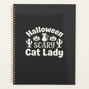Gruselige Halloween Katzenlady_1 Planer