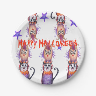 Gruselige Halloween-Kunst Papierplatten Pappteller