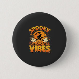 Gruselige Halloween-Kürbis-Hexen-Design_1 Button