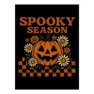 Gruselige Halloween-Kürbisse Poster