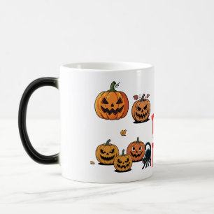 Gruselige Halloween-Kürbisse Verwandlungstasse