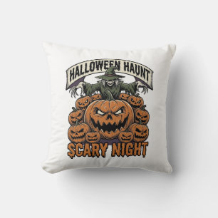 Gruselige Halloween-Kürbisse Vintage-Gravur-Shirt Kissen