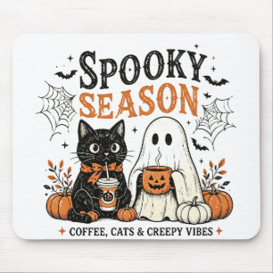 Gruselige Halloween-Mauspad-Coffee-Cats-Cree Mousepad