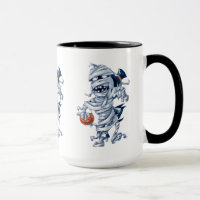 Gruselige Halloween-Mumien-Figur-Illustration