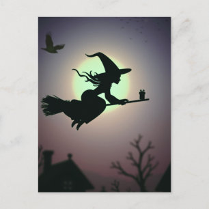 Gruselige Halloween-Nacht-Postkarte Postkarte